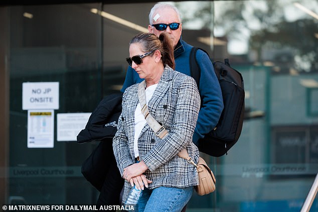 Brailey's parents are pictured outside Liverpool District Court on Wednesday where their daughter was released on bail