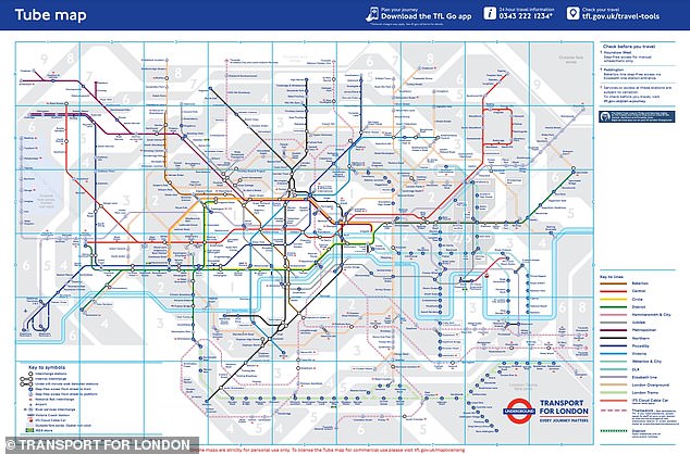 Today's Underground Map: Used by millions of people every day to navigate London's 402km network of Underground stations