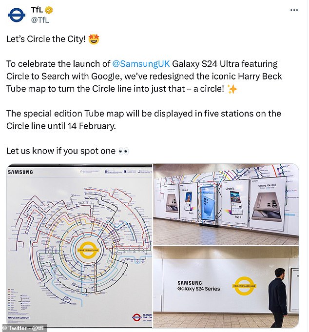 The cartographer was inspired to recreate his original map after seeing a similar map jointly released by TfL and Samsung to promote the Galaxy S24 Ultra