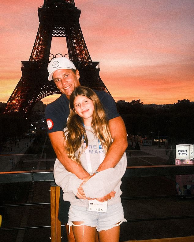 Brady was in the French capital this summer with his 11-year-old daughter Vivian for the Olympic Games