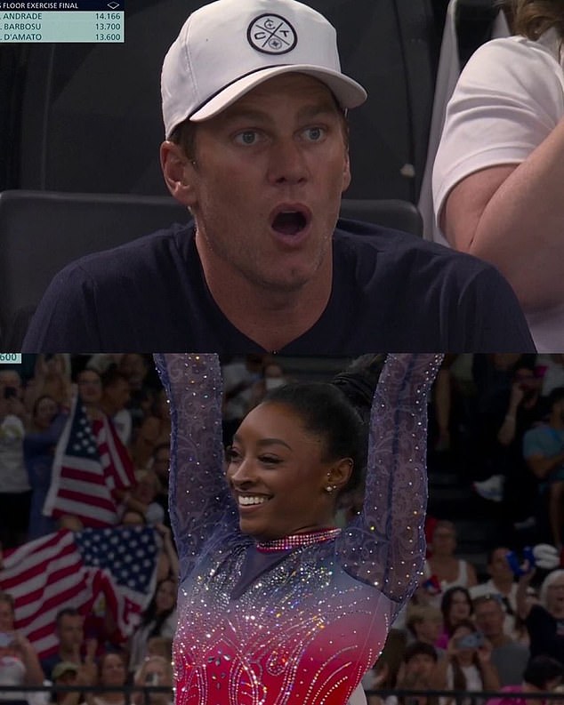 In a photo dump documenting his time at the Games, he made sure to include his viral reaction to Simone Biles' floor performance