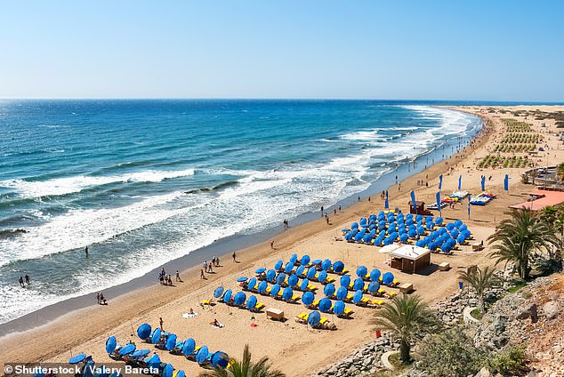 General view of Playa de Ingles in Gran Canaria where Scott and his friends were partying