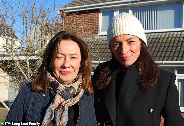 Liz (pictured with Long Lost Family presenter Davina McCall) is planning to visit Debbie in Yorkshire in October