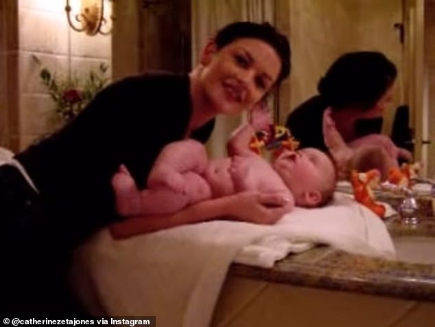 On Thursday, the 54-year-old Oscar winner posted a home video to her Instagram account showing her falling head over heels in love with her eldest child when he was just a baby