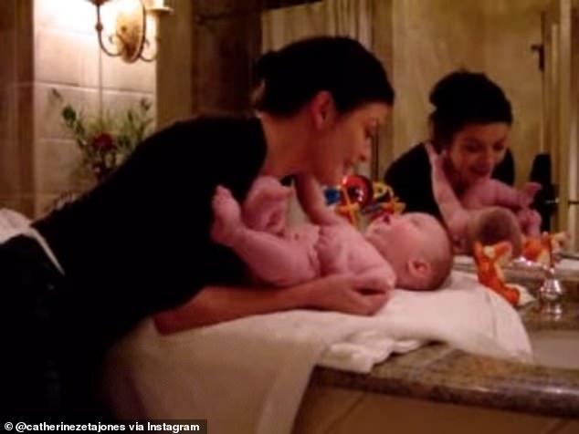 1723141916 895 Catherine Zeta Jones shares never before seen footage of her son Dylan to