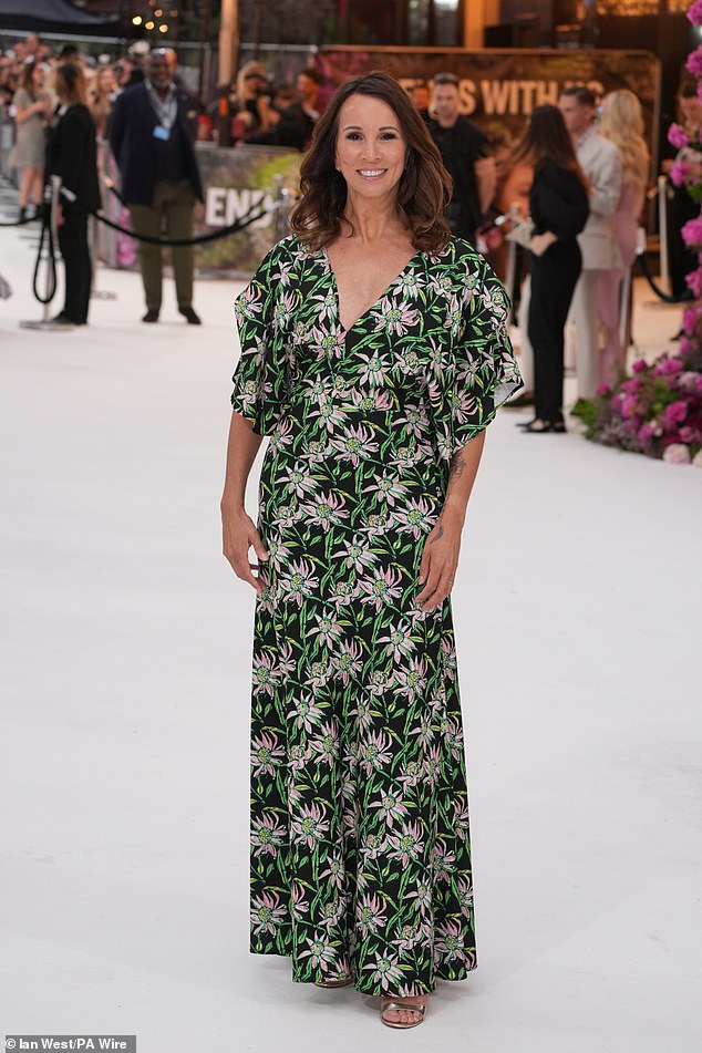 Andrea McLean went for the floral theme with her maxi dress