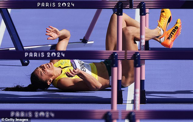 The Australian hurdler had a disastrous heat in the hurdles and fell twice