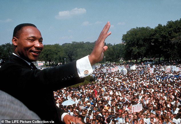 During the press conference, he said he draws crowds as big as Martin Luther King Jr.