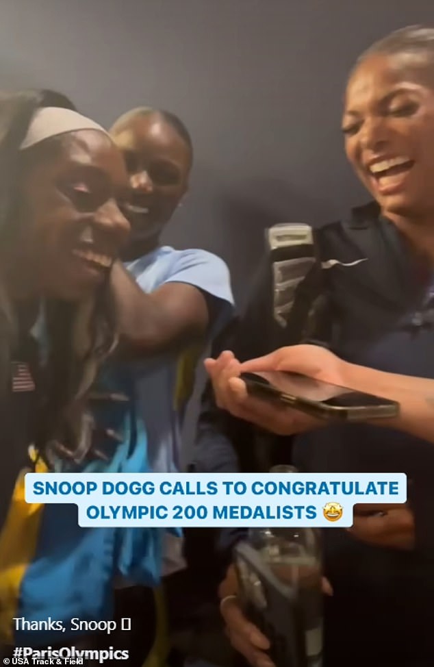 Snoop Dogg Makes Surprise Call To Team USA's Gabby Thomas And Other