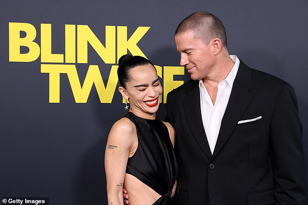 Kravitz and her fiancé Channing Tatum, the film's lead actor, stole the show on the red carpet