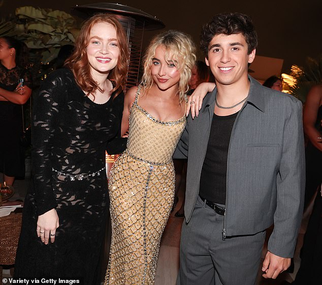 During the event, Sabrina mingled with Sadie Sink and Marcello Hernandez, among others