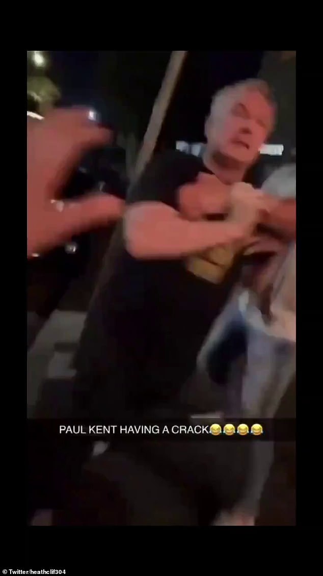 Footage was captured of Kent being involved in a brawl outside a Sydney bar earlier this year