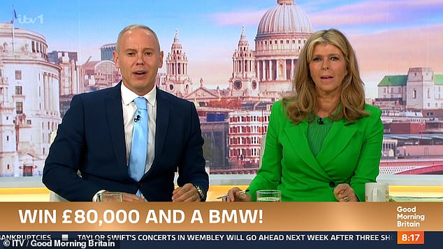 The camera cuts to Rob Rinder and Kate Garraway's laughing audience, while Andi shouts in the background: 'run the VT!'