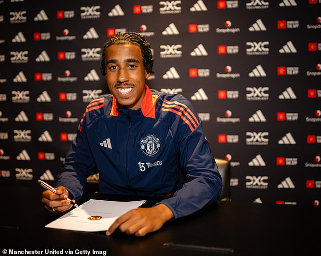 The Red Devils have also completed the £52million signing of highly-rated Lille defender Leny Yoro, 18