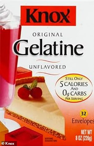 The swimmers apply a thick layer of the tasteless gelatin