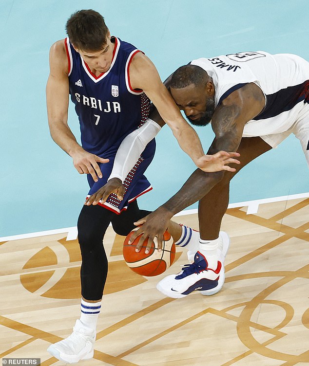 Serbia tested the US and had a 13-point lead at the start of the fourth quarter