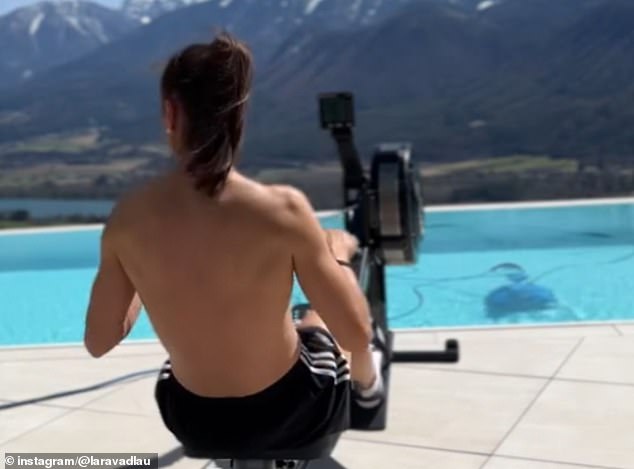 Vadlau, an Olympic gold medalist in sailing in Paris, regularly posts topless practice videos on Instagram