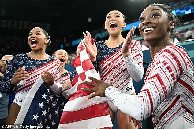 Biles claimed a second team gold with the United States in Paris, as well as an individual title