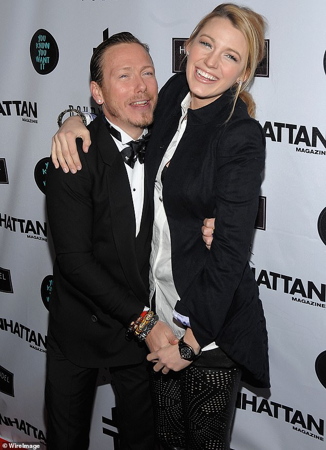 To get into character, Blake reunited with Eric Daman, her longtime costume designer from her role as a star on Gossip Girl; the pair are pictured in 2010