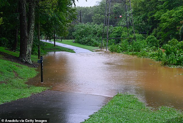 The Mid-Atlantic states and parts of New York and New England will see significant rainfall that could cause dangerous flooding into the weekend (Photo: Charlotte, North Carolina on Thursday)