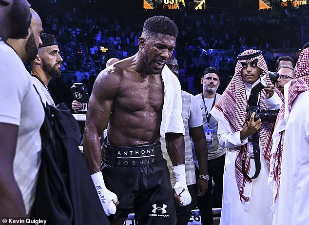 Joshua, 32, was furious after the second fight and immediately stormed out of the ring.