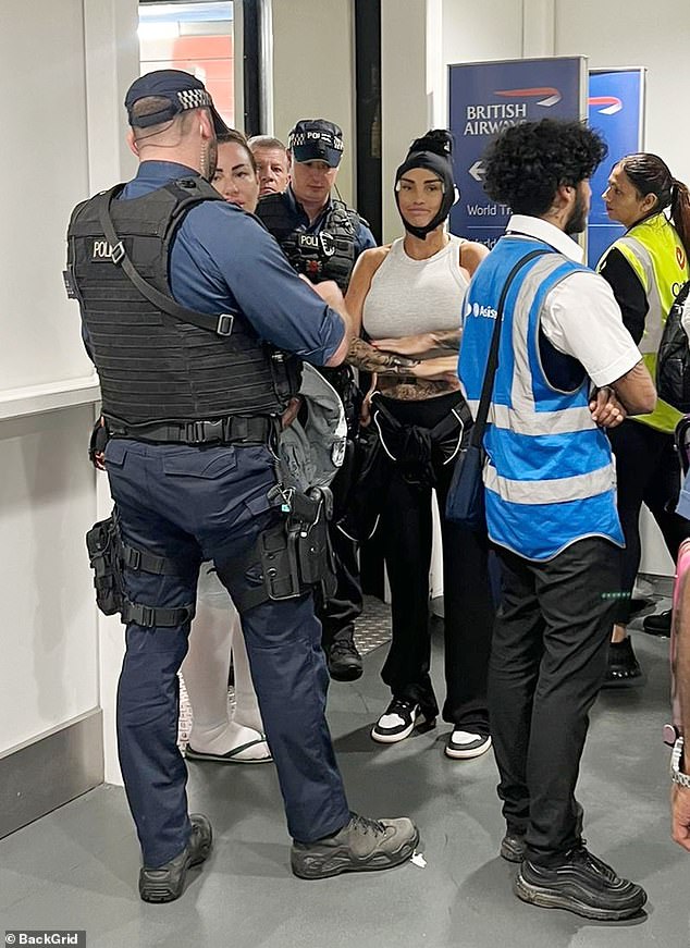 Katie was taken into custody at a west London police station and released on bail a few hours later ahead of her court appearance on Friday morning.