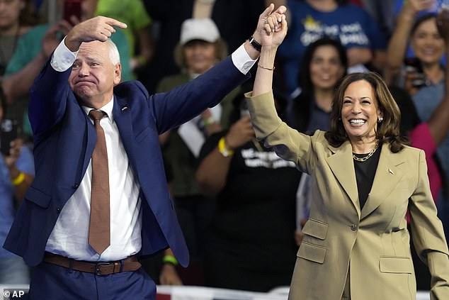 Trump criticized Harris' and Walz's record as 