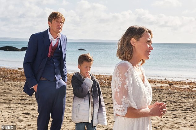 The long-awaited third film of the Death In Paradise spin-off will reunite viewers with the characters Humphrey (Kris Marshall) and Martha (Sally Bretton) [pictured] in Devon, after the season two finale where they almost tied the knot