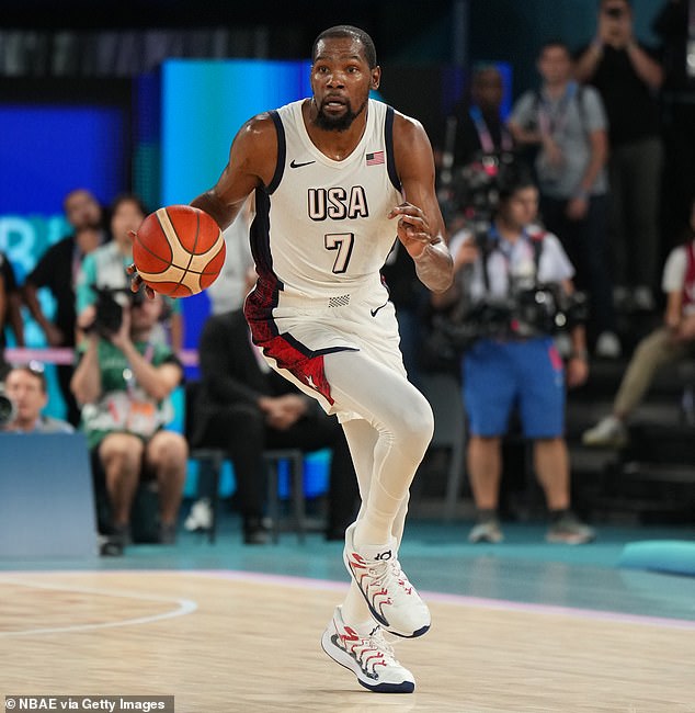 Durant dropped nine points as the Americans narrowly defeated Serbia 95-91 in the semifinals