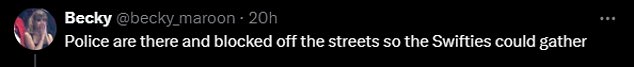 However, some fans who attended the event reported that police were present and had blocked off the streets so they could gather.