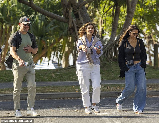 Pictured with his wife Luciana and Nova star Lauren Phillips (center)