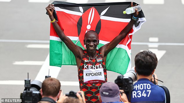 Kenyan hero Kipchoge was a gold medalist at the last two Olympic Games in Rio and Tokyo