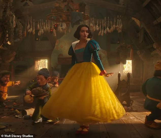 Disney also revealed a first look at their live-action adaptation of the classic 1937 fairy tale Snow White during the event