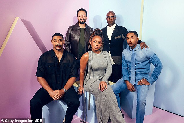 Lin-Manuel Miranda has written songs for the upcoming Mufasa film. He posed with director Barry Jenkins and cast Aaron Pierre, Anika Noni Rose and Kelvin Harrison Jr.