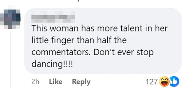 Not everyone was impressed, however, as several comments below the video shared their harsh opinions about the athlete, while others defended her.