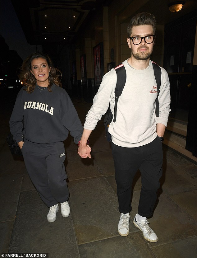 After one of their last few shows in the city before the musical continues its UK tour, Kym, 48, and Samuel, 29, looked in high spirits as they left the theatre hand-in-hand