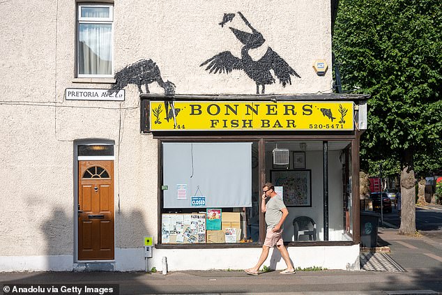 The fifth mural appeared on a fish and chip shop in Walthamstow on Friday