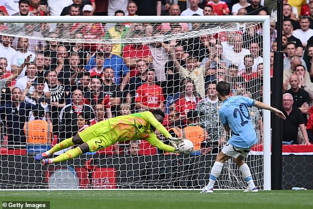 United took the advantage in the shootout after Andre Onana denied Bernardo Silva from the penalty spot