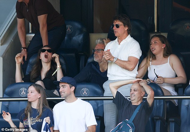 Famous movie star Tom Cruise also attends the US-Brazil match in Paris