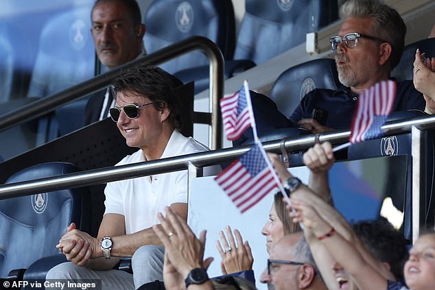 Tom was the perfect cheerleader in every way as he applauded from the stands