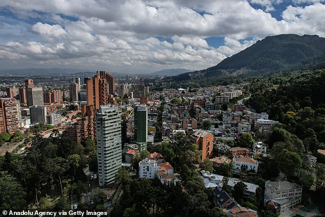 Harry and Meghan visit Bogata (pictured) as part of their tour of Colombia