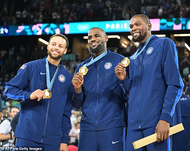 Curry (left), James (center) and Kevin Durant (right) formed an iconic core in the U.S.