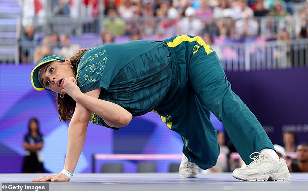 Gunn, 36, took on breakers half her age as she took to the stage with her sometimes mind-boggling dance moves