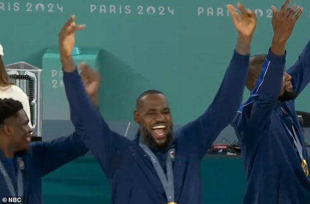 LeBron James and the rest of his American teammates welcomed the crowd by booing Embiid