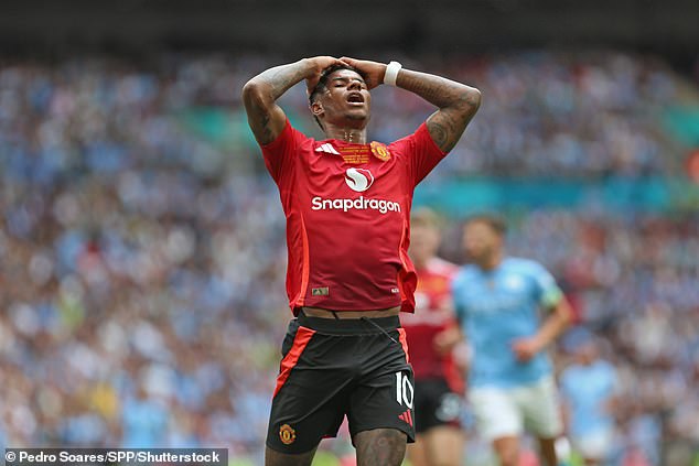 Marcus Rashford was unable to convert the ball from close range, sending the match to penalties