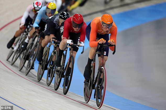 Jan Willem van Schip from the Netherlands will compete in the gold medal race in the men's team pursuit