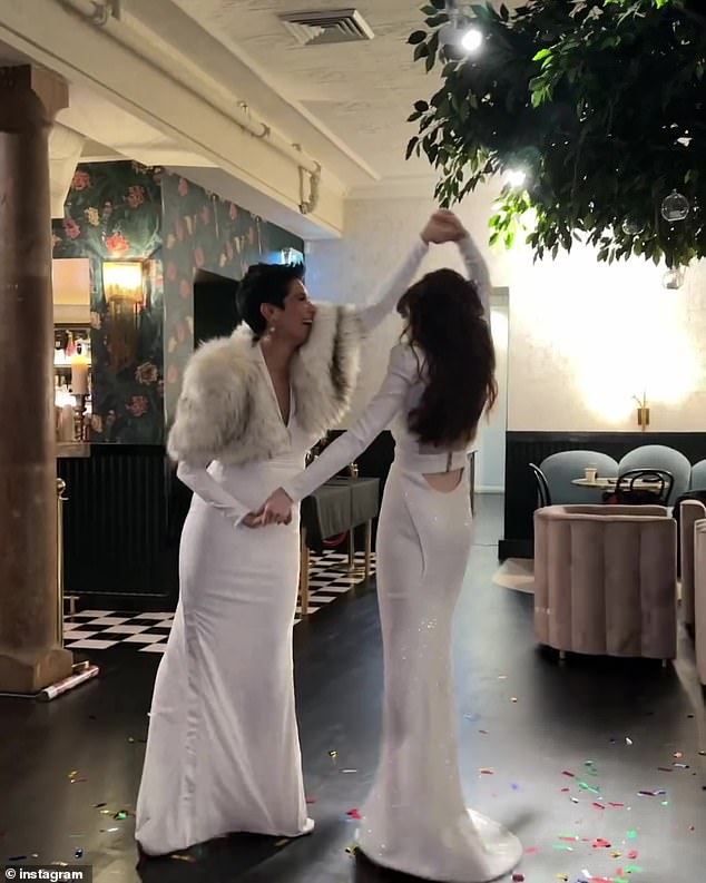 The brides looked absolutely ecstatic and in love as they hit the dance floor