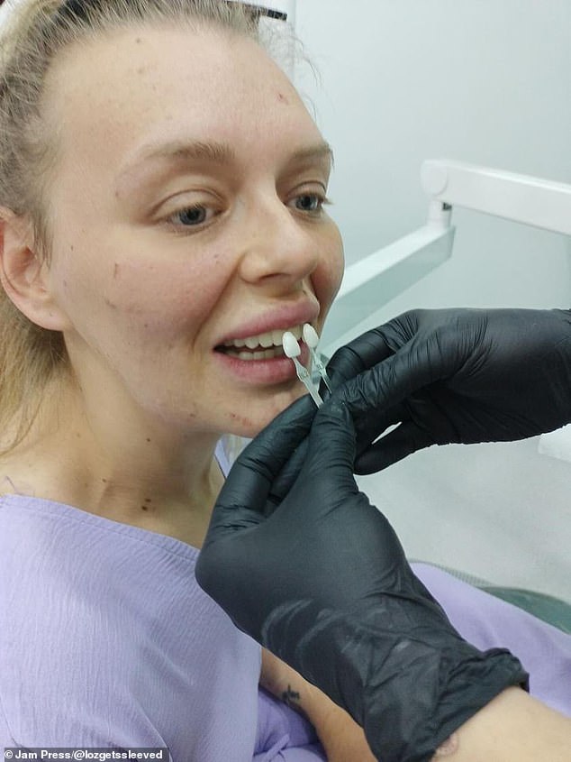 She first shows herself at the dentist to have x-rays taken, then there are fragments of her at the airport, on the plane, in Turkey and back home.