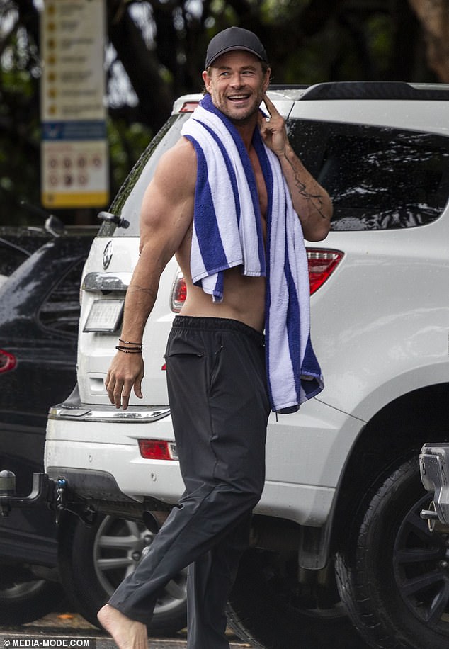 The Hollywood star was spotted in Byron Bay enjoying the waves to celebrate his special day