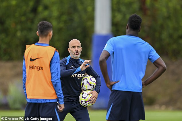 Chelsea head coach Enzo Maresca (centre) has declared Chalobah surplus to requirements